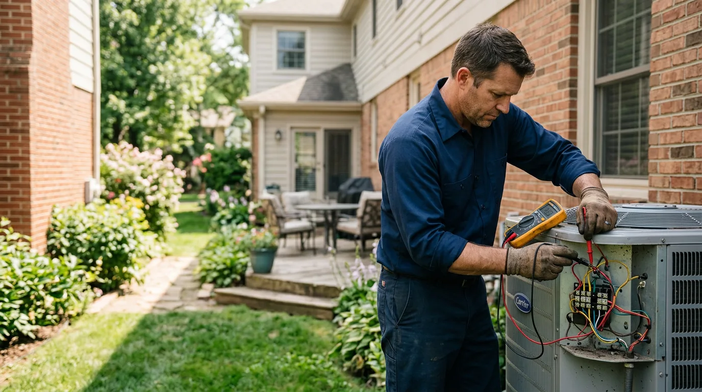 HVAC technician working near Powhattan, KS